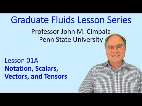 Graduate Fluids Lesson 01A: Notation, Scalars, Vectors, and Tensors