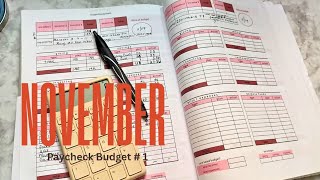November paycheck # 1 ($1450 budget closeout)
