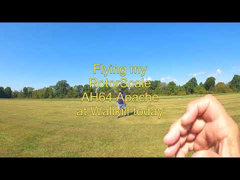 Flying my RotorScale AH64 Apache at Wallkill today