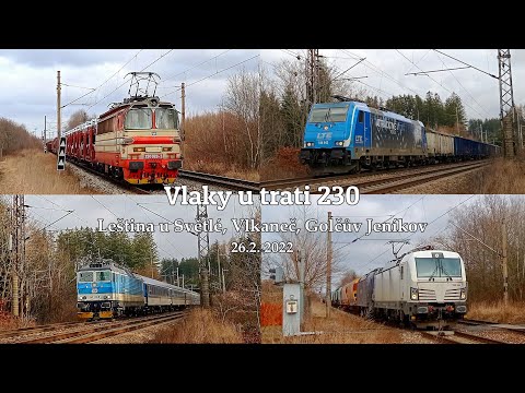Vlaky na trati 230 v úseku Golčův Jeníkov - Leština u Světlé / 26.2. 2022 / Czech railway.