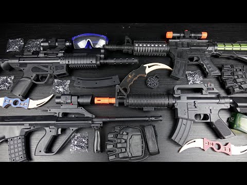 Realistic Rifle BB GUNS - Wood Knife Karambits & Bead Throwing Rifles