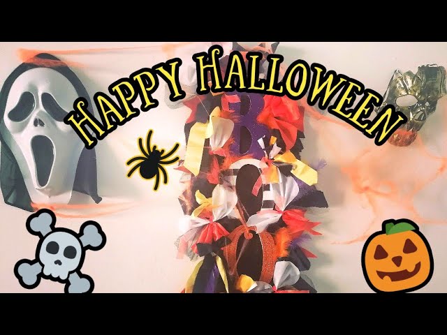 Vídeo relacionado con Pancarta Bienvenido al Otro Lado, Preensartada Brillantina Decoración para Fiestas de Halloween Pancarta Espeluznante para Niños y Adultos Decoración el Hogar