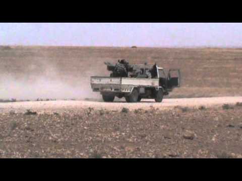 التصدي للطيران الحربي من قبل كتائب معاوية في ريف الرقة