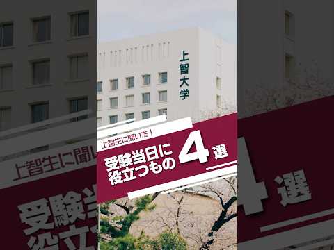 上智生に聞いた、受験当日に役立つもの4選！ #shorts