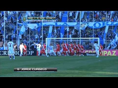 Gol Curbelo. Godoy Cruz 1 Argentinos 0. Torneo Inicial 2013. Fecha 1. Fútbol Para Todos.