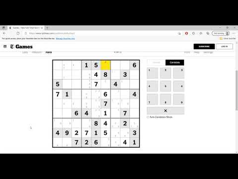 Hard Sudoku New York Times August 6