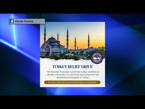 NJ Holmdel Township Requesting Donations For  Syria & Turkey Earthquake Victims