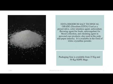 Edta Disodium Salt Technical
