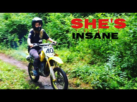 She Loves Dirtbikes - 5ft girl Crashed Dirtbike (Must Watch)