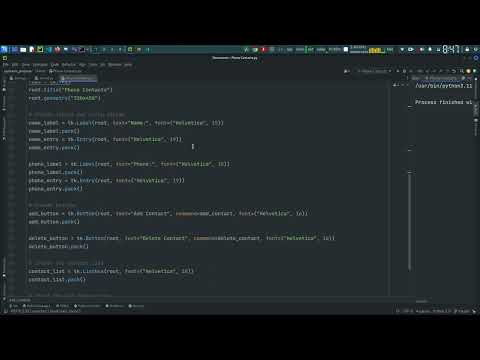 Creating a Python Phone Contacts List GUI Application