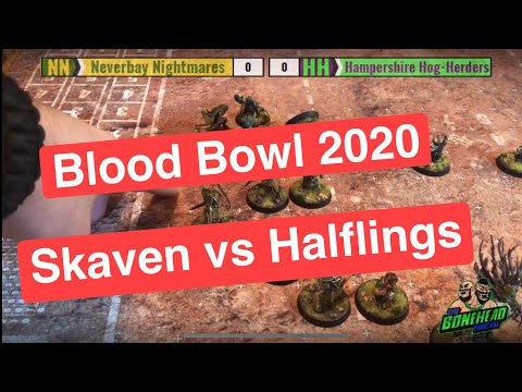Tabletop Blood Bowl 2020 Game - Skaven vs Halflings!!
