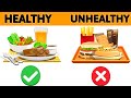 Healthy Food And Unhealthy Food Healthy Food Unhealthy Food Junk Food Healthy Food Habits