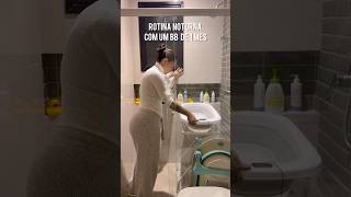 ROTINA NOTURNA COM BEBÊ DE 1 MÊS creditos: bypamella #maternidade #bebes #gravida #fypシ