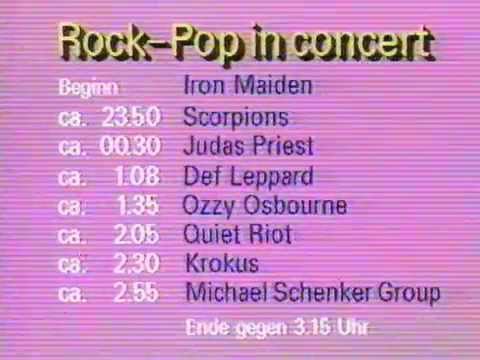 Start "RockPop in Concert", ZDF 04.02.1984