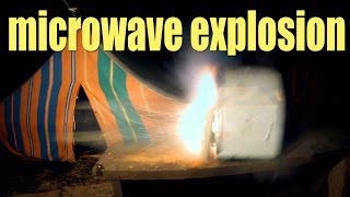 preview picture of video 'Microwave Explosion / Взрыв Микроволновки'