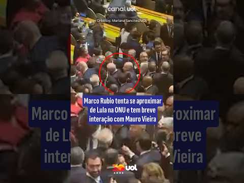 Marco Rubio tenta se aproximar de Lula na ONU e tem breve interação com Mauro Vieira; vídeo