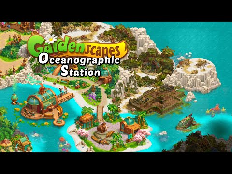 GARDENSCAPES New Acres | Oceanographic Station | FULL GAME | Gameplay Walkthrough