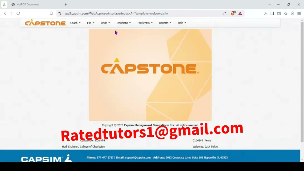 CAPSIM ROUND 4 GUIDE & ANSWERS