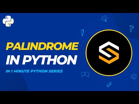 Python Tutorial For Beginners String Palindrome 4