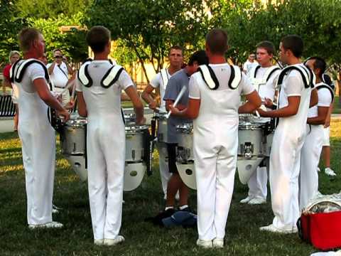 Phantom Regiment 2010 Drumline Snares lot warmup 2 -- Quarterfinals