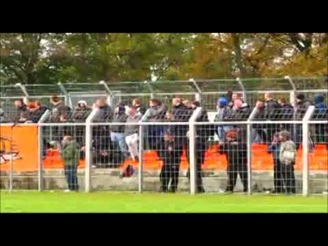 MKS Kluczbork - Chrobry Głogów 3.11.2012 Doping obu ekip i przyjazd Chrobrego