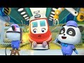 Bayi Panda Dan Bengkel Kereta Listrik Lagu Kereta Api Lagu Anak Anak BabyBus Bahasa Indonesia