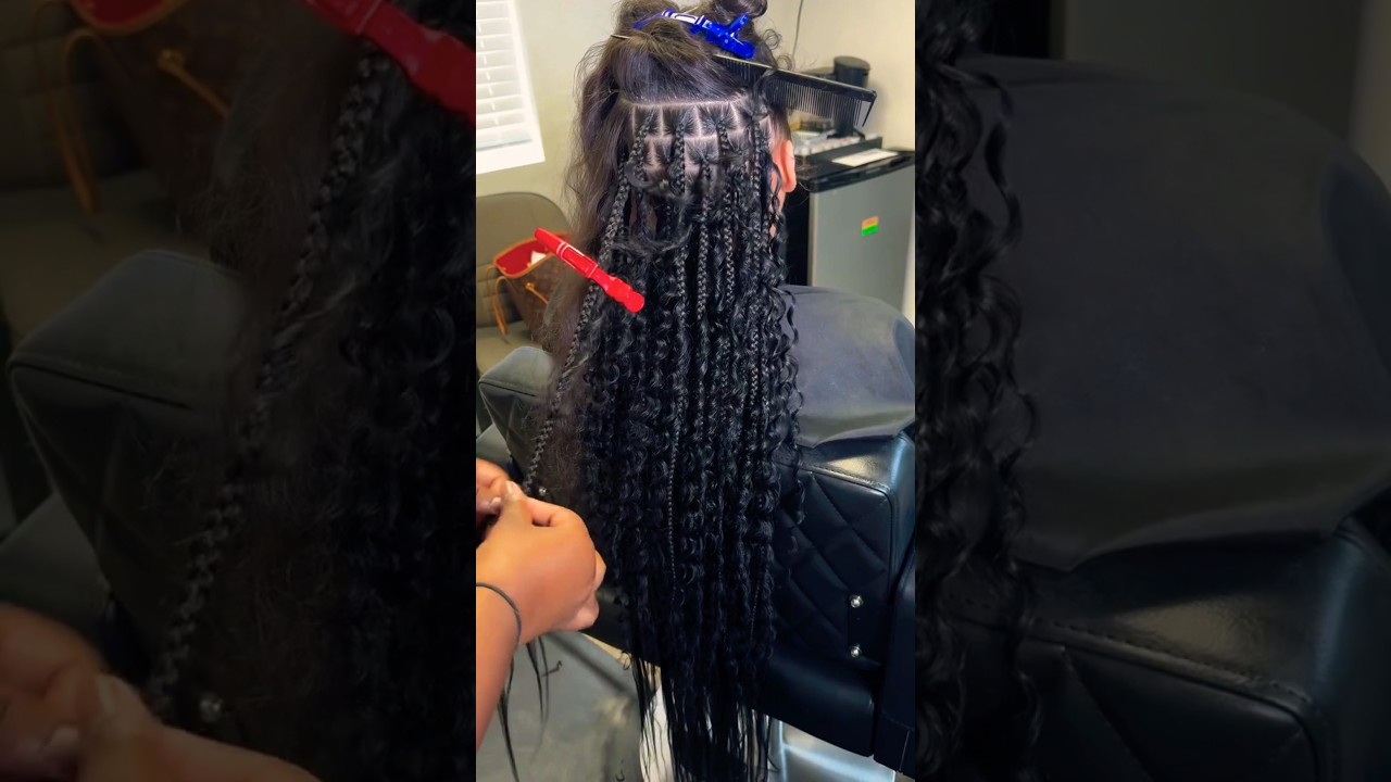 ✅Half Boho and half cornrow braids 💫 #millionviews #trending #shorts #fyp