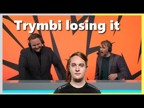 You can hear Trymbi Laughing through Caster's Mic after Perkz missed everything