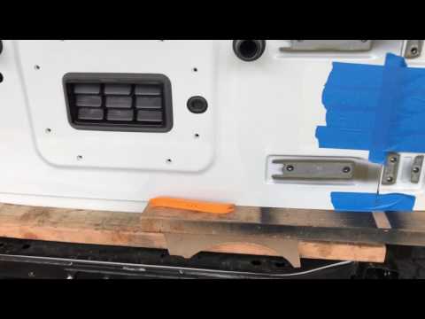 Smittybilt 2843 tire carrier installation prep Jeep JK 2007-2017