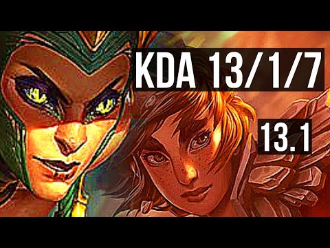 CASSIOPEIA vs TALIYAH (MID) | 13/1/7, Rank 7 Cassio, Legendary | KR Grandmaster | 13.1