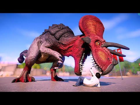 New Battle ! Ultimasaurus Breakout and Attacking Big Dinosaurs in Jurassic World Evolution