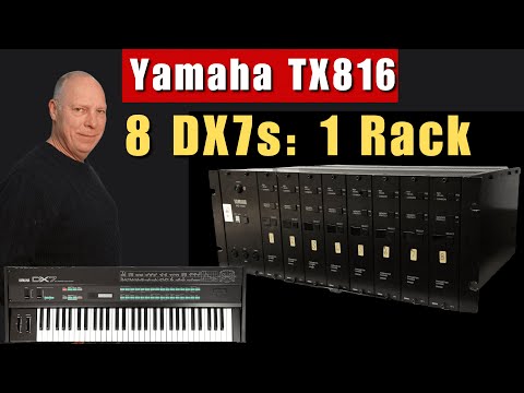 Yamaha TX816 8-Module FM Synthesizer 1984 - Black image 8