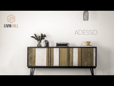 Must kohvilaud Adesso ADESL06-H35, akaatsiapuidust – Video