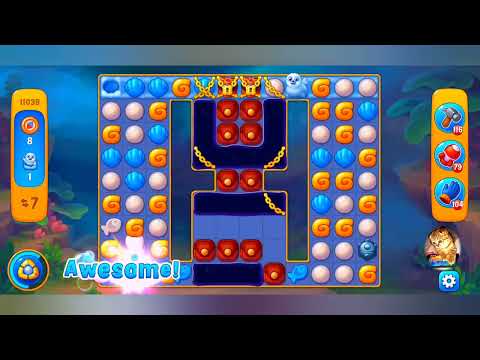 фишдом 2023  #  11039 уровень - прохождение без бустеров # Fishdom,   11039  level - no Boosters.