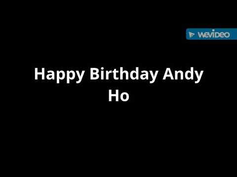 A Message To Andy Ho