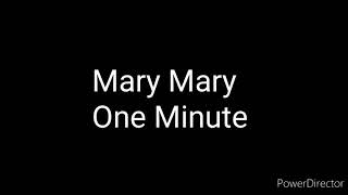 Mary Mary-One Minute