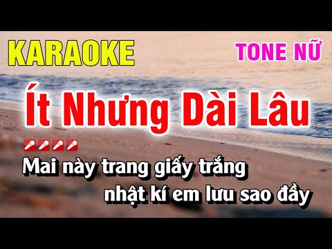 Karaoke Ít Nhưng Dài Lâu Tone Nữ Nhạc Sống Dễ Hát | Nguyễn Linh