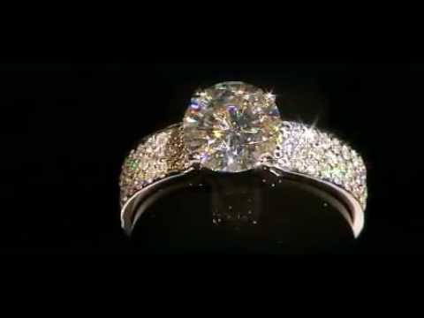 Charles & Colvard 9ct White Gold Rhodium Plated Ring