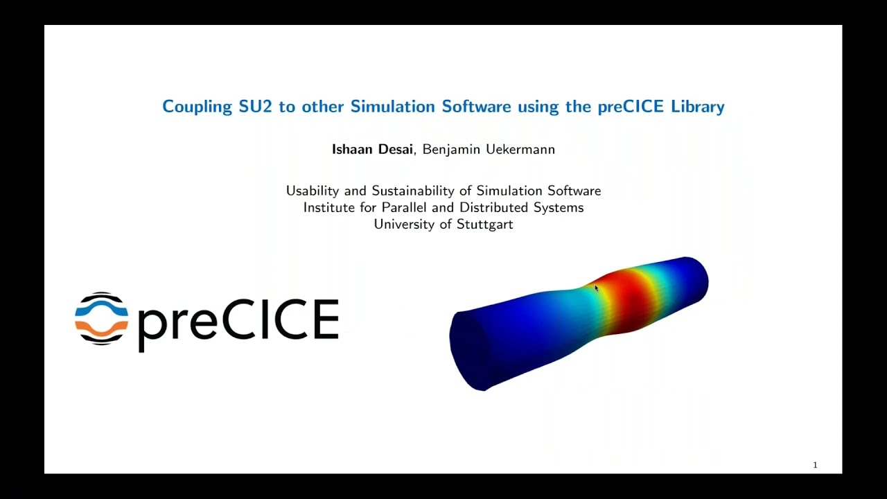 SU2 Conference 21: Coupling SU2 to other Simulation Software using the preCICE Library