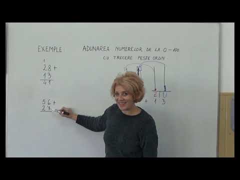 Adunarea numerelor 0-100 cu trecere peste ordin