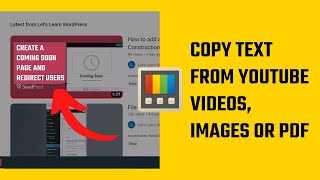 How to copy text from your screen - any video (YouTube), image, or PDF