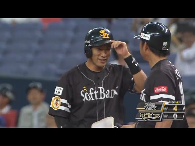 【6回表】ホークス・柳田 センターへのタイムリーヒット!! 2017/5/17 Bs-H