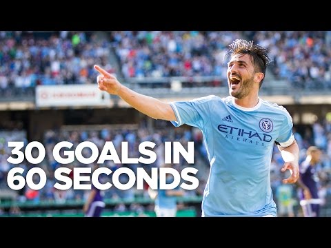 30 David Villa Goals in 60 Seconds