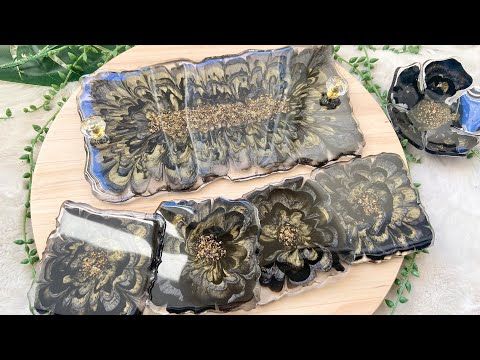 How to Make a Stunning Rose Quartz Resin Tray and Coasters