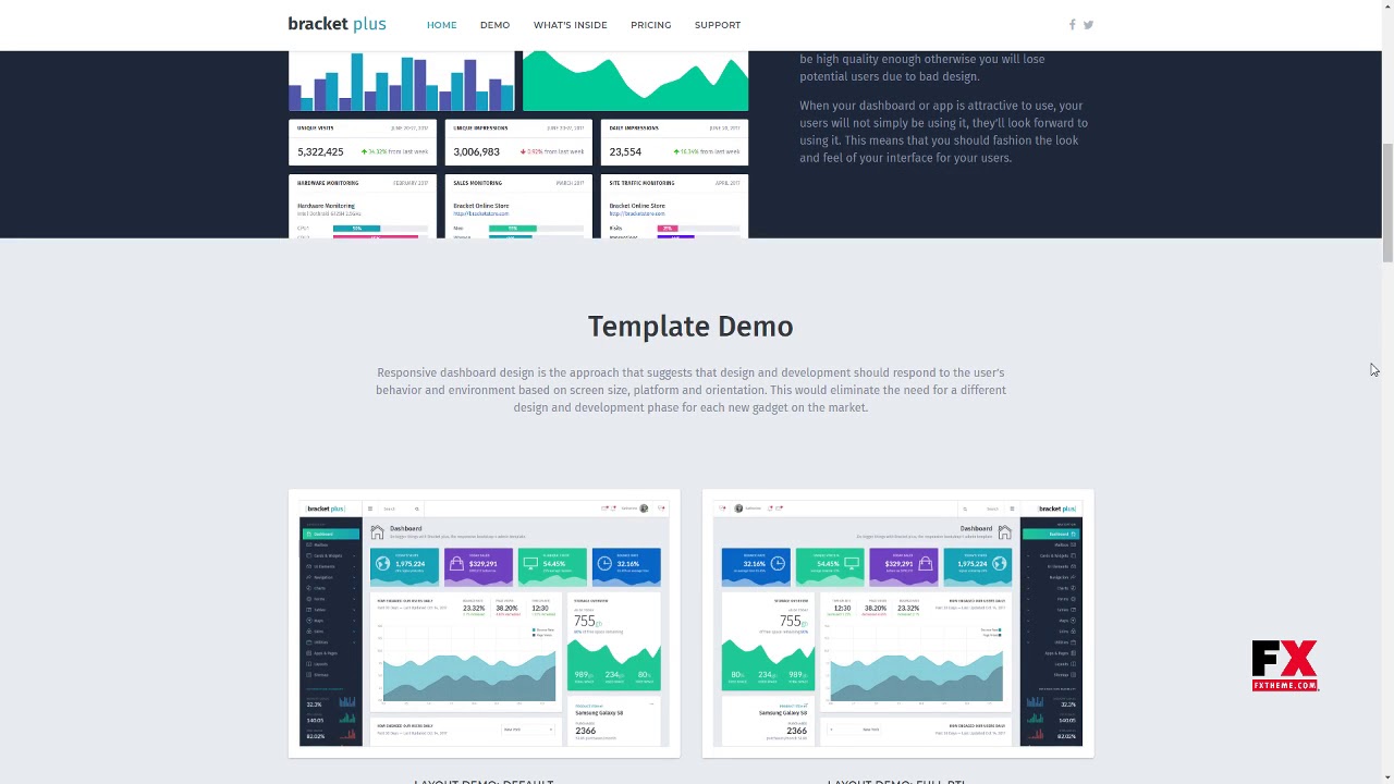 Bracket Plus Responsive Bootstrap 4 Admin Dashboard Template        J