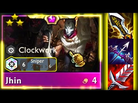 3 STAR JHIN ⭐⭐⭐ - 6 Sniper / 3 True Justice | TFT Set 6.5