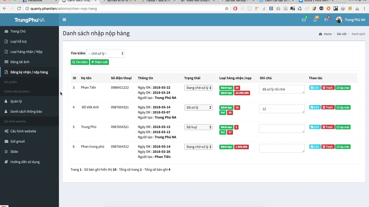 [ Quản lý - Demo lần 3 - Phan Tiến ] - Code thuê đồ án CNTT