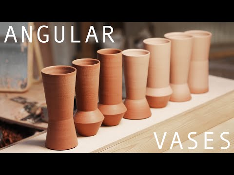 Throwing and Trimming Narrow Stoneware Vases — Narrated