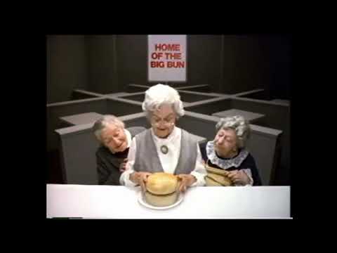 Still frame from Fluffy Bun ("Where's the Beef?") (Wendy's, 1984)