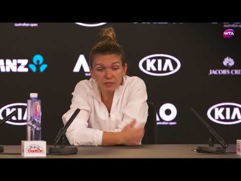 2018 Australian Open Press Conference: Simona Halep gives injury update after beating Aiava